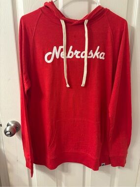 Nebraska Red Hooded Pullover Sweatshirt - Men's